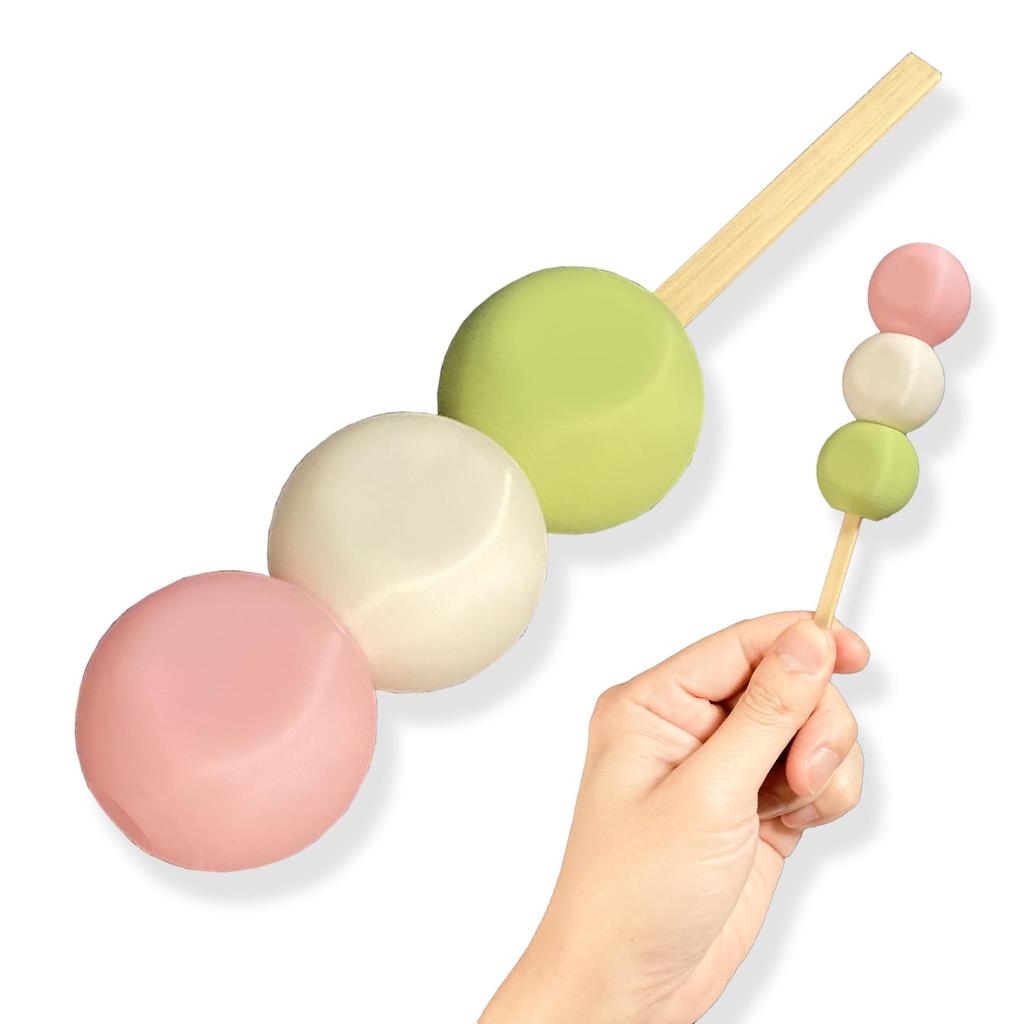 COSJ Three-Colored Dango Food Sample for Cosplay, Nintama, Touken Ranbu, Made in Japan, Hanami Dango
