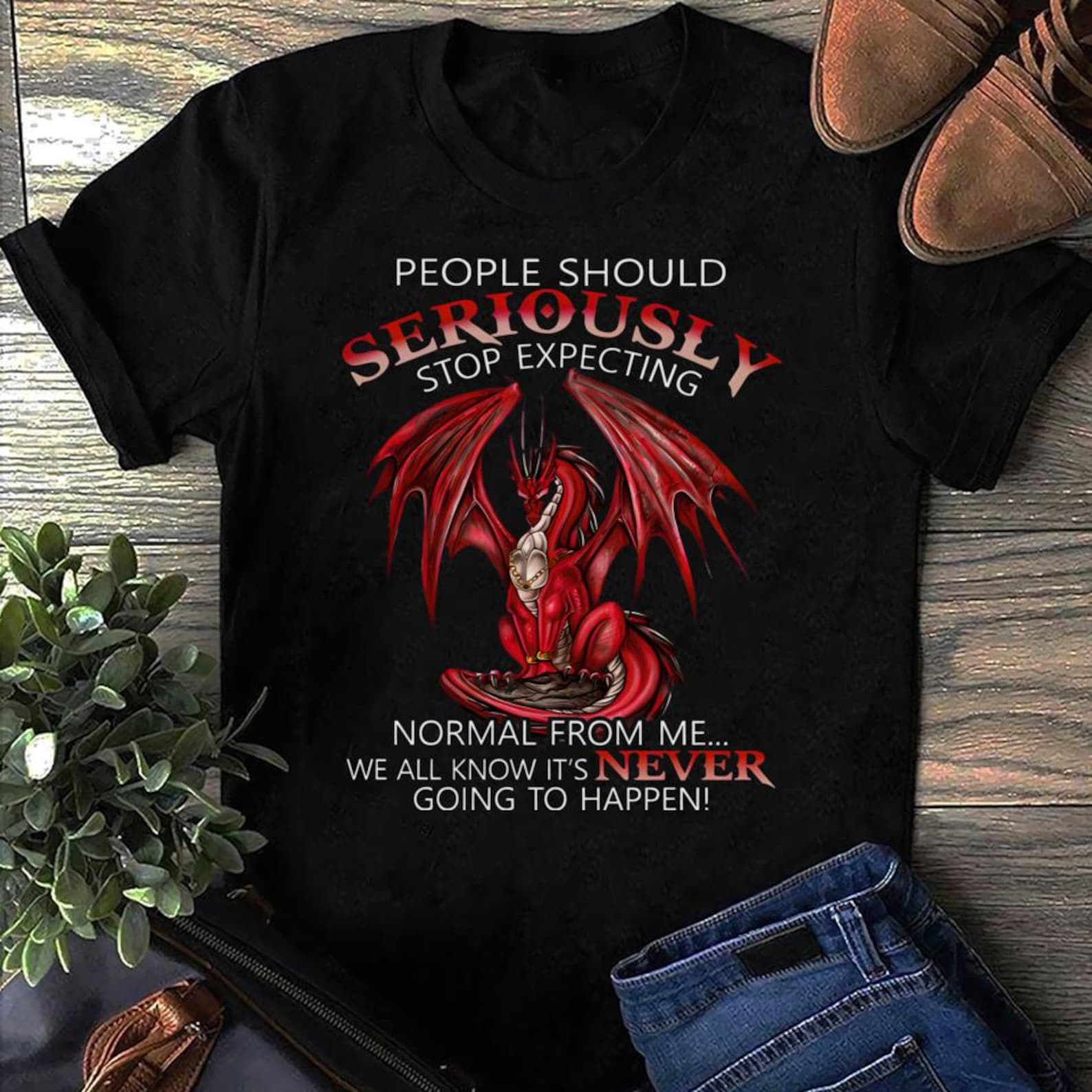 Dragon T-Shirt: Mythical Fantasy Graphic Tee, Dragon Lover Gift M