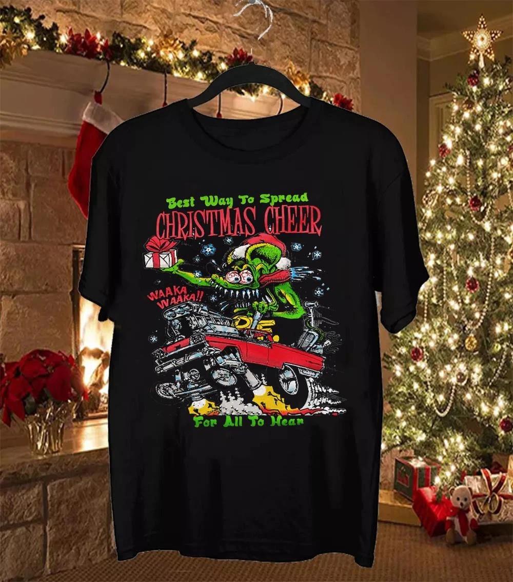 Ed Roth Rat Fink Happy Holiday Christmas T Shirt All Size S to 5XL TU1580 S