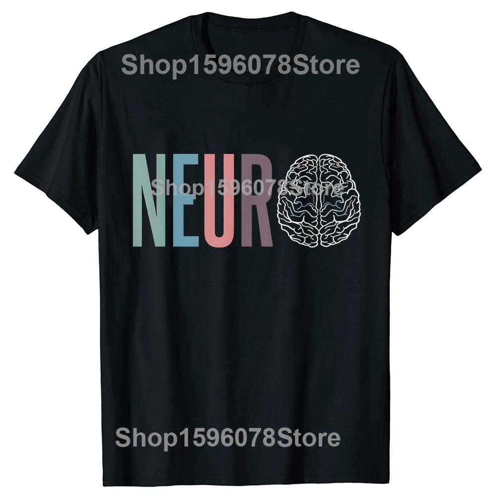 Neuro Nurse Brain Neurology Squad and Healthcare T Shirts Unisex Humor Streetwear Tee Shirt Short Sleeve Unisex Loose Clothing