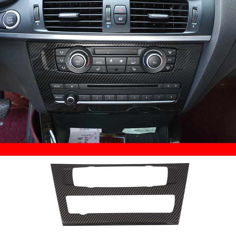 For BMW X3 X4 F25 F26 2011-17 ABS Carbon Fiber Interior Center Control Panel Air Conditioner Air Vent Frame Trim Car Accessories