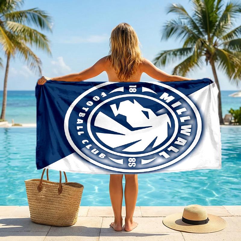 Millwall Football Beach Towel Soft Microfiber Summer Towel Quick Dry Absorbent Towel for Beach Swimming Pool Travel