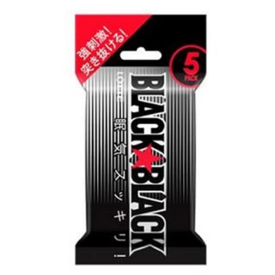 Lotte BLACK BLACK GUM Board Type 9pcs X 5 Packs GumStrong Minty Taste Makes You Sleepy. Strong Mint Strong Minty Taste Makes You Sleepy. Strong Minty