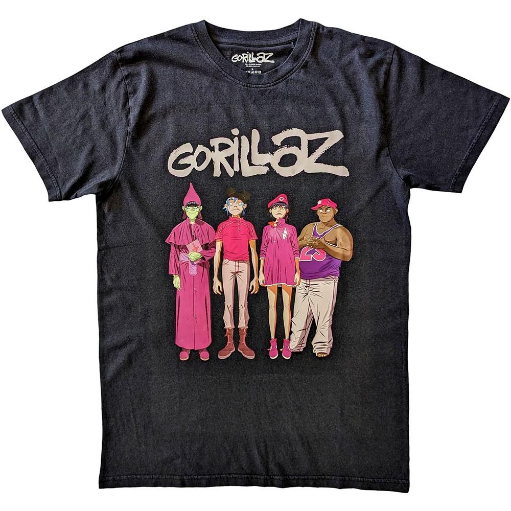Gorillaz Cracker Island Standing Group T-Shirt Black New XXL
