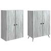 Cabinet Set 2 Pcs Grey Sonoma Particle Board