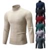 Men S Half Turtleneck Knit Sweater Solid Color Casual Spring Autumn