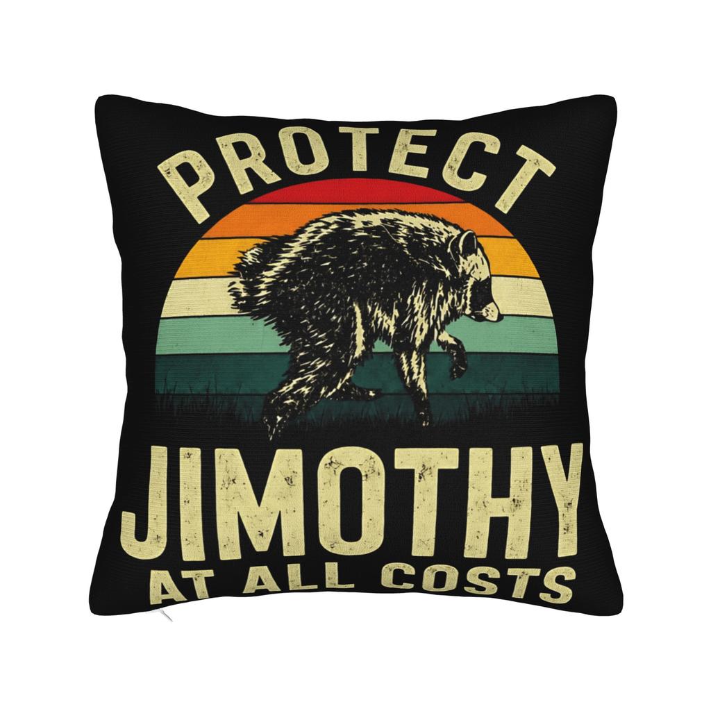 Jimothy the Ballard Seattle Raccoon Pillow Case Retro Trendy Pillow Cover Custom Pillowcases For Sofa Couch Bed Living Room