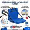 Portable Stadium Cushion 1.5in Thick Foldable Bleacher Seat with Handle Water-resistant Chair Pad for Sports Events & Camping