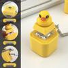 Pato Amarelo Luminoso Som e Luz Carregamento Magnético Brinquedo de Apertar Chaveiro