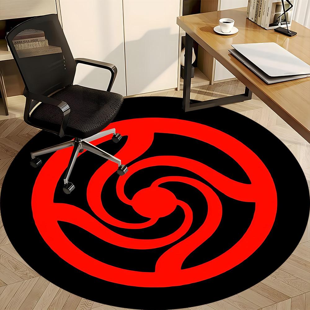 1pc Spiral Pattern Carpet for Office Non Slip, Round Carpet, Soft & Comfortable, Carpet for Office, Lightweight Round Floor Mat