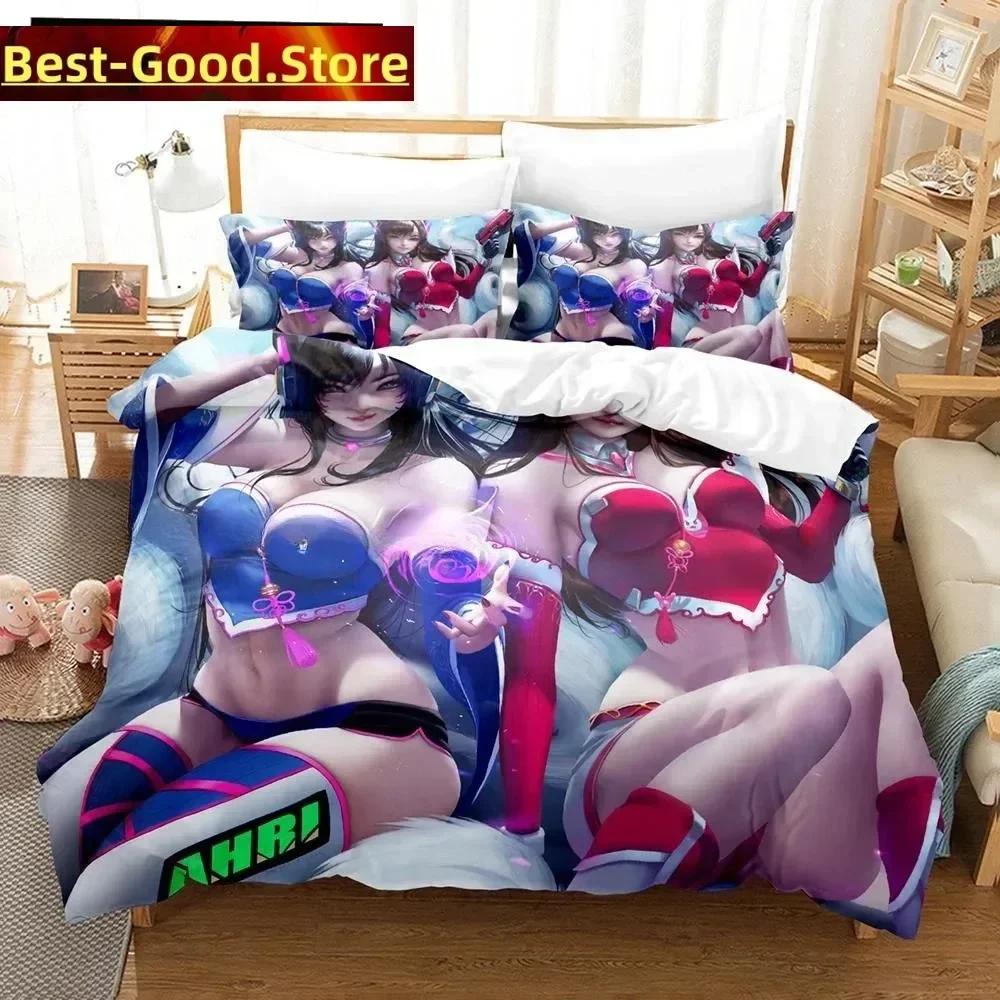 3D Anime Sexy Girls Overwatch Bedding Set Printed Bed Set With Pillowcase Duvet Cover Soft Single Double Queen Super King Size