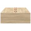 Storage Bed Frame Sonoma Oak 90 x 200 cm Particleboard