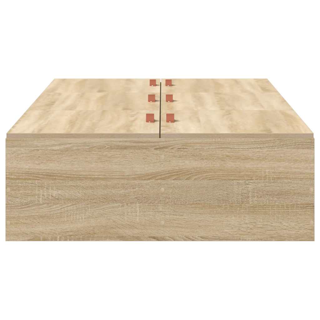 Storage Bed Frame Sonoma Oak 90 x 200 cm Particleboard