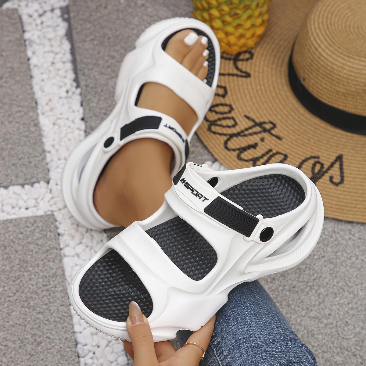 

Fashion Women Sandals Summer 2025 New Chunky Platform Sandals Women Soft Non Slip Beach Shoes Woman Fashion Thick Bottom Eva Sandals 36-37 белый