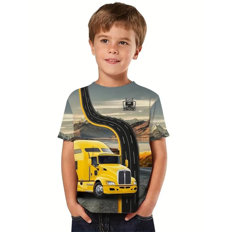 Sommer Kinder Jungen Kleidung 3d Katze Print T-Shirt Kurzarm Kinderkleidung Mode T-Shirt für Jungen Top T