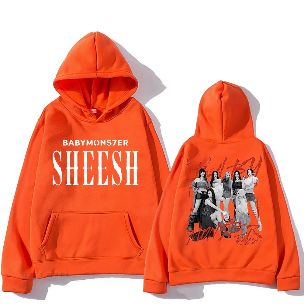 Retro Kapuzenpullover BABYMONS7ER Koreanischer Stil Mode Sweatshirts Damenbekleidung Fleece Kleidung Grafikdruck Pullover