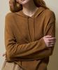 SHINE ON YOU Airy Linen Blend Slim Hoodie Knit_Camel Brown