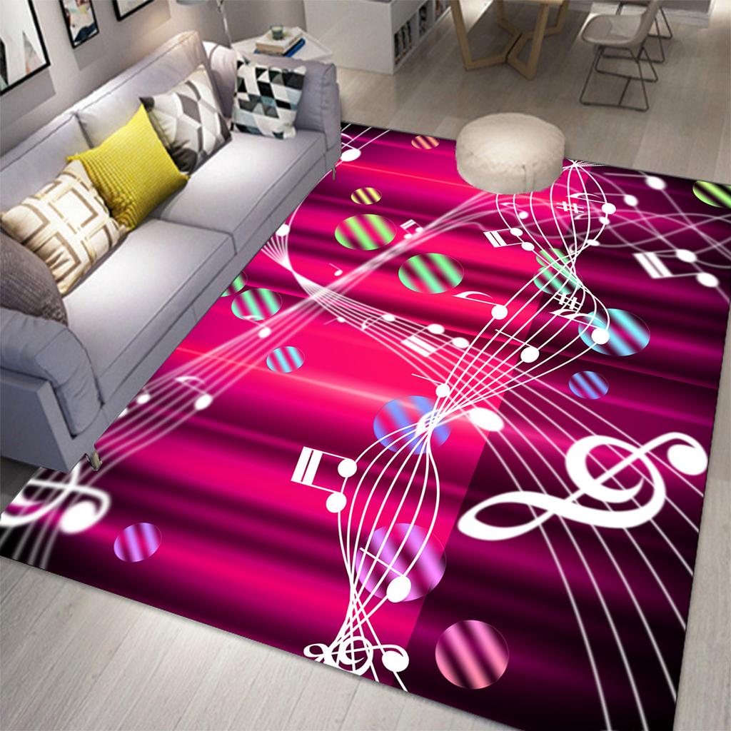 3D Music Carpet 3D Printing Carpets for Living Room Bedroom Decor Carpet Flannel Home Floor Mat Music Area Rugs
