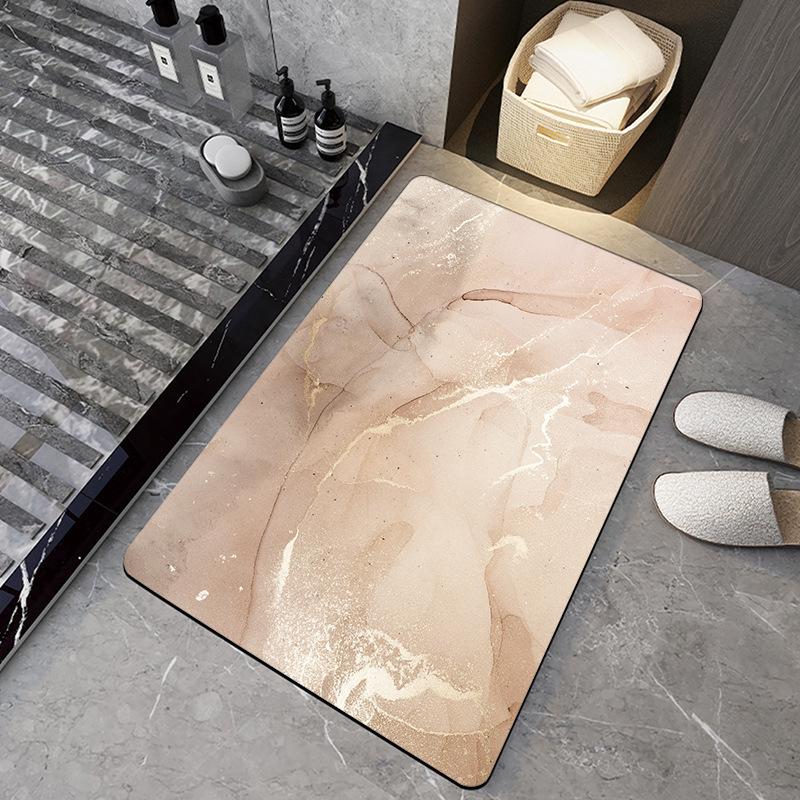 Diatomaceous Earth Bathroom Floor Mat - Light Luxury, Dirt-Resistant, Easy Clean, Wear-Resistant