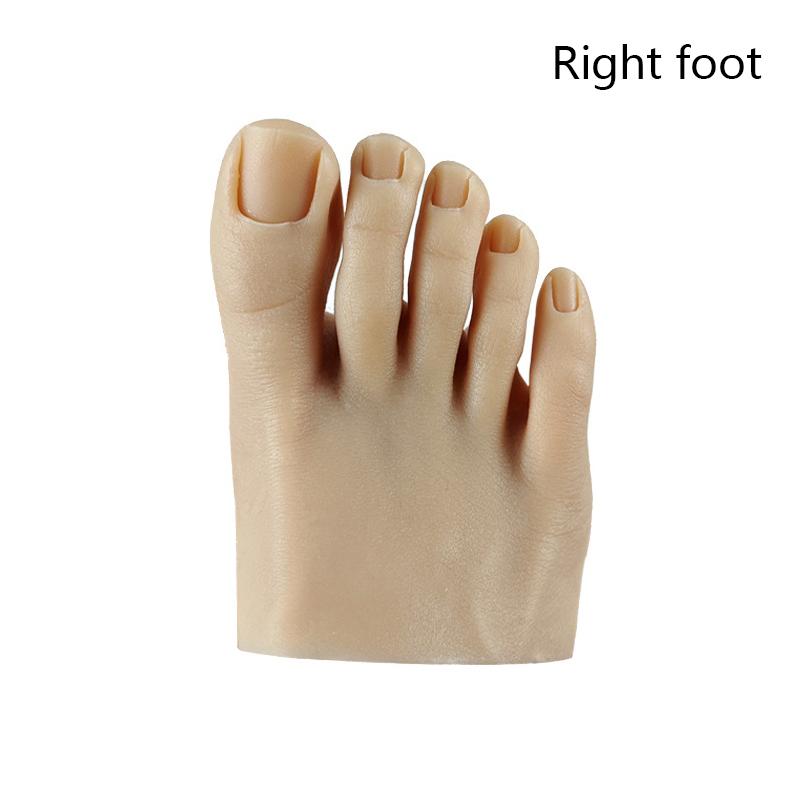 Nail Practice Foot Mannequin With Fake Toes For Training Nail Display Silicone