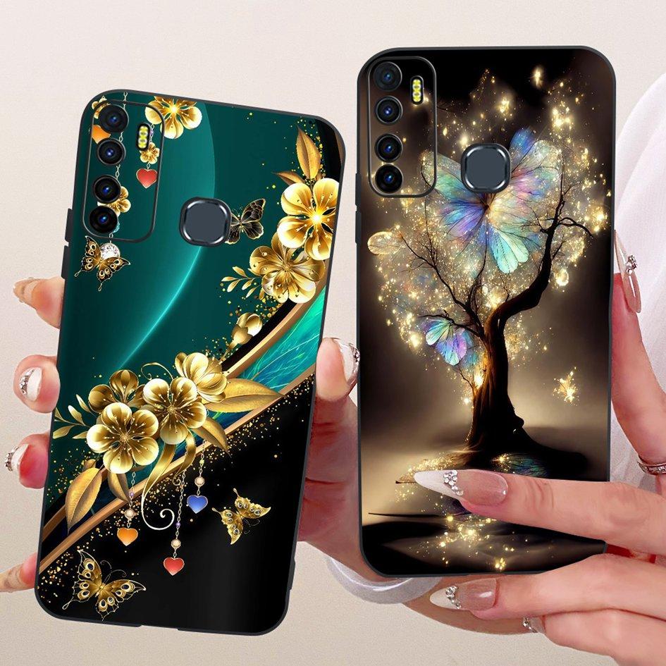 For Infinix Hot 9 Pro Case New Fashion Flower Soft Silicone Phone Cover For Infinix Note 7 Lite Cases Hot 9 Play Hot9 X655 Funda