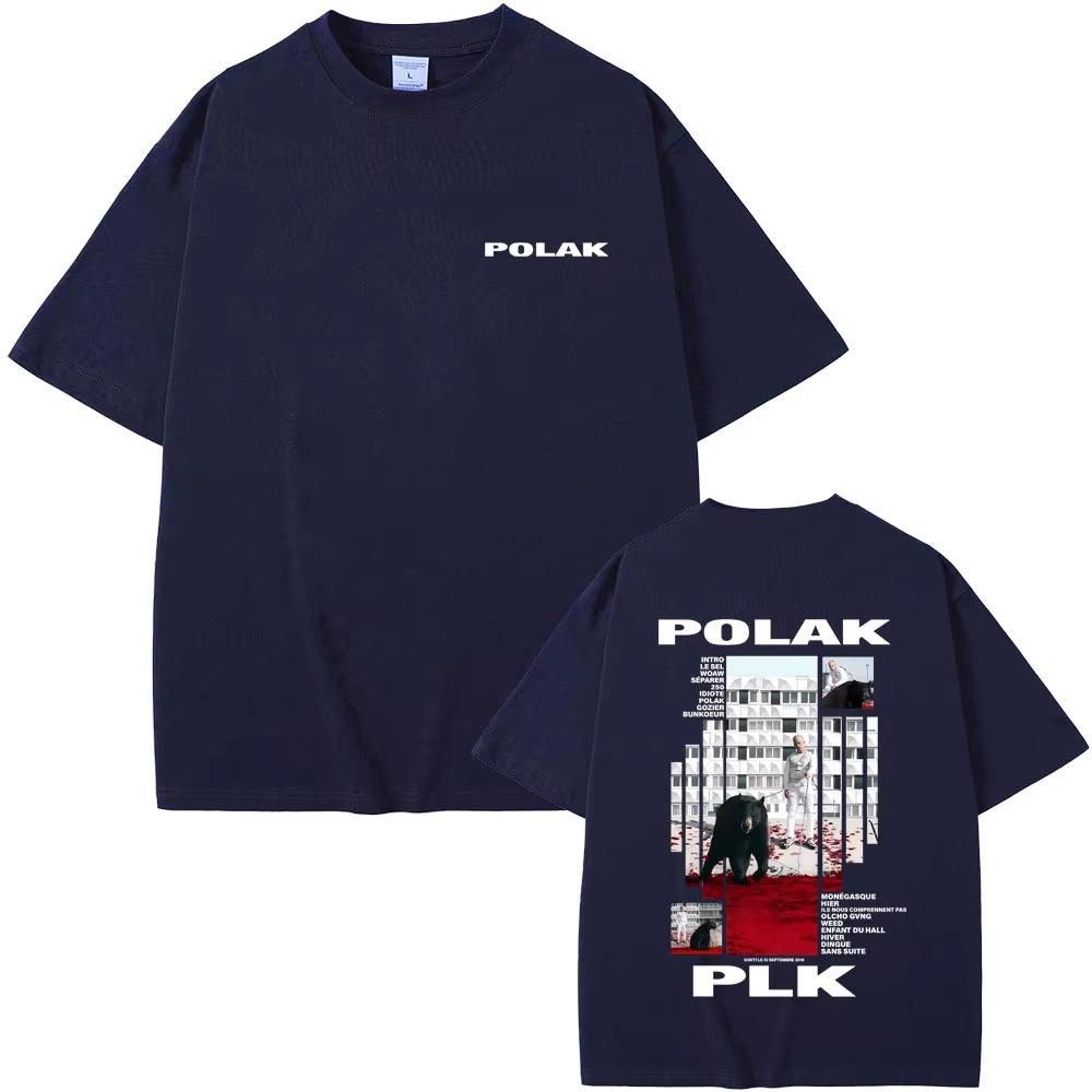 Rapper Plk Polak Graphic T-shirt Men Women Hip Hop Fashion Pop Music T-shirts Men's Casual  Vintage T Shirts Streetwear