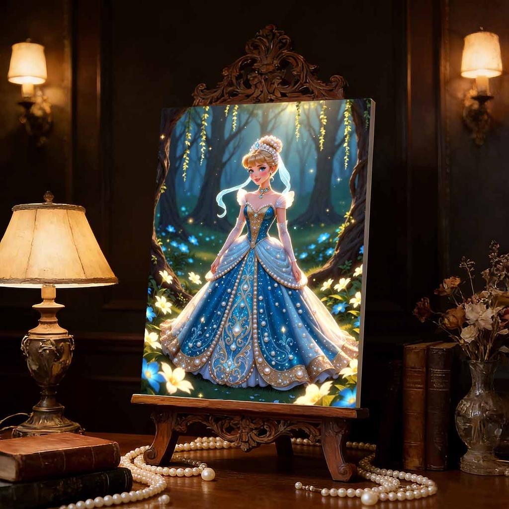 The Disney Cinderella Healing Natural Atmosphere The Pearl embedded Jigsaw Puzzle Handcrafted Decoration Gift Can Be Used As A Home Decoration Item