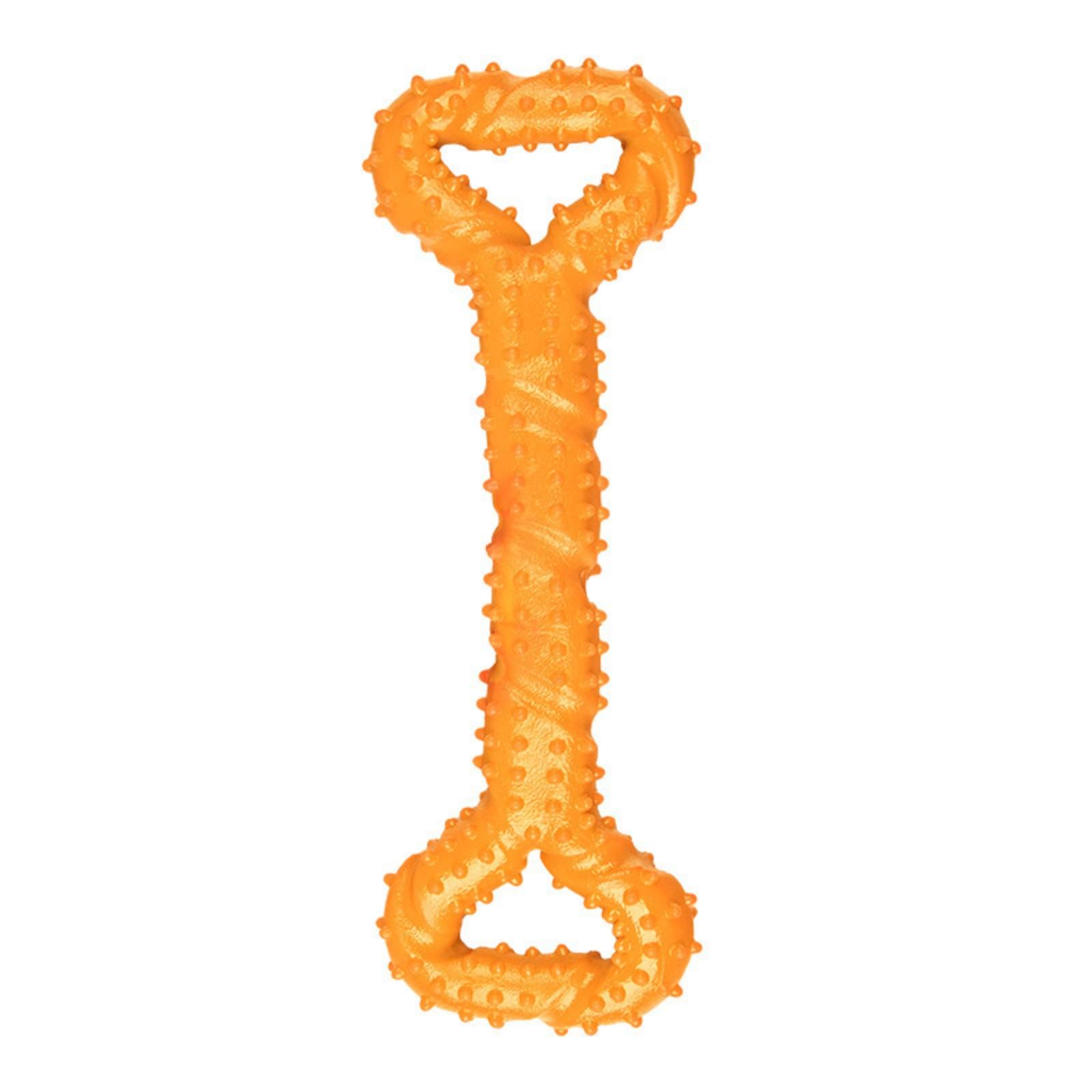 

Двойная головка для скрежетания зубами домашних животных, натяжной стержень, тренажер для чистки зубов, игрушка-стержень с резинкой One Size оранжевый