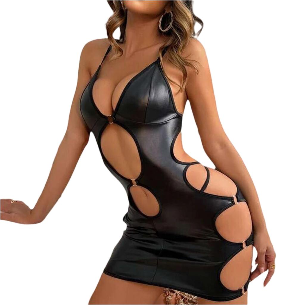 Women's Sleepwear  Spaghetti Strap Dress  Transparent Sexy Nightgowns Lace Slip Pajamas  Sexy Set Lingerie