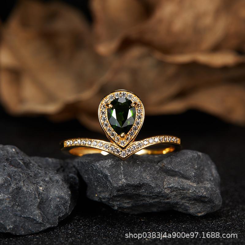 Ouyang Nana Earrings, Song Huiqiao Water Drop Earrings, High-End Sense Light Luxury Earrings, Rear Hanging Type, Sweet Temperament