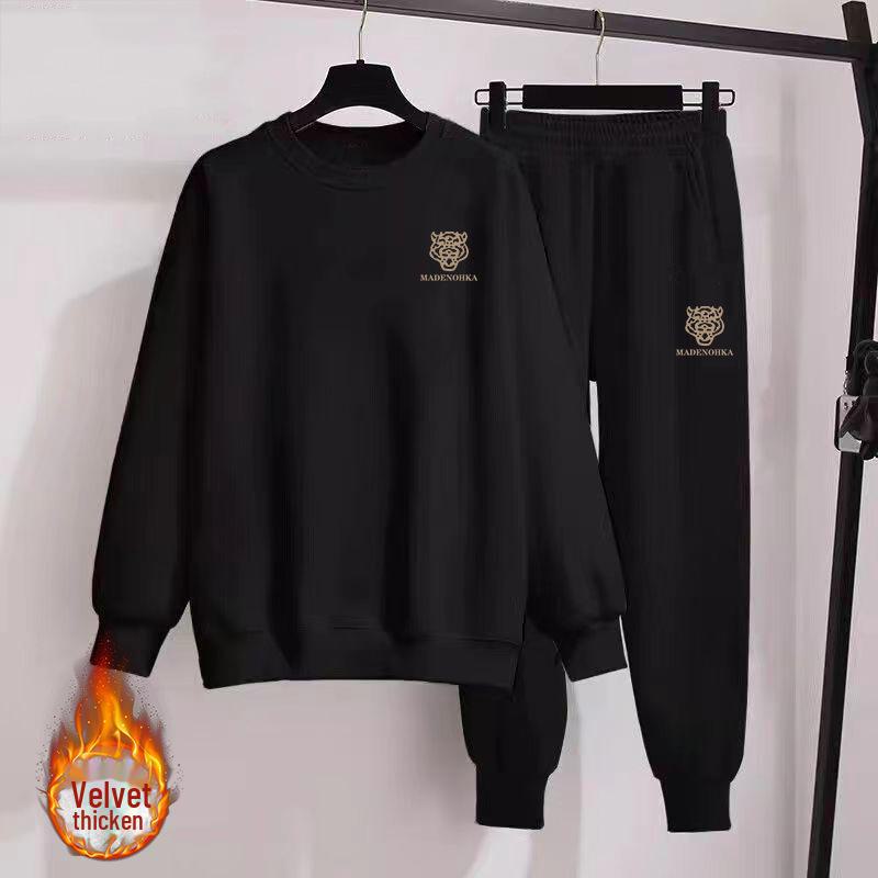 

2024 Унисекс Зимний Мягкий Свитшот Спортивный Костюм: Модный и толстый для тепла 3XL