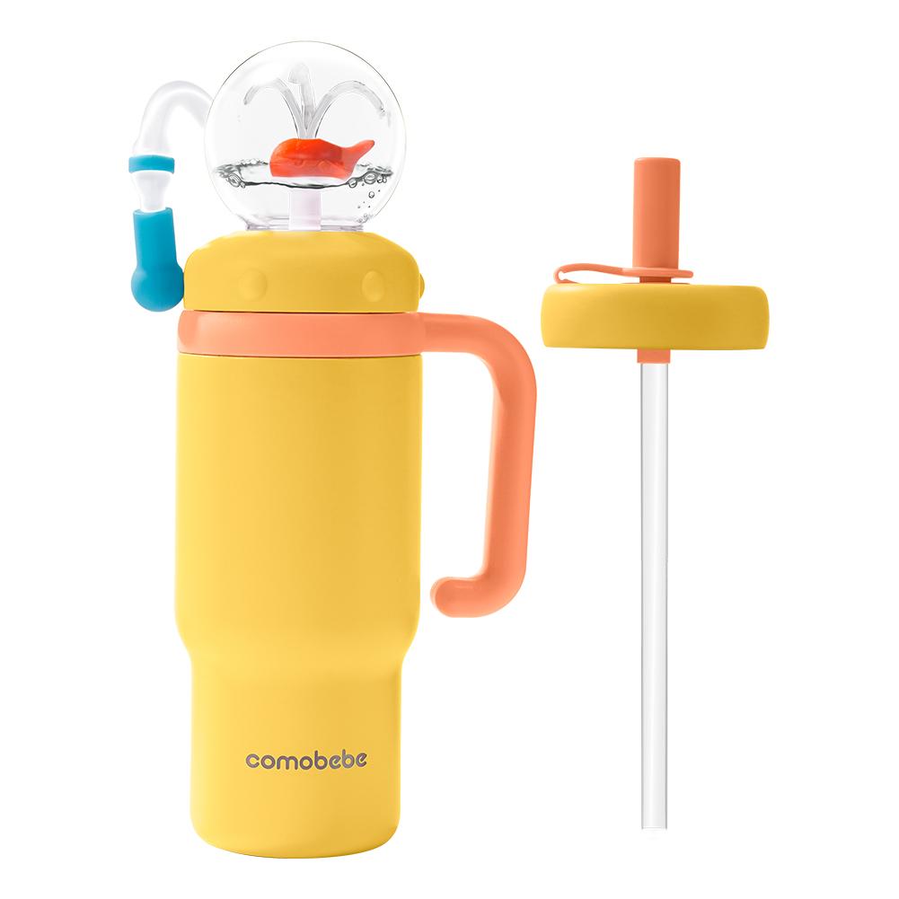 40oz Straw Double-Layer Insulated Cup Stainless Steel Portable Water Cup Vacuum Thermal Insulated Mug for Cold Hot Beverages