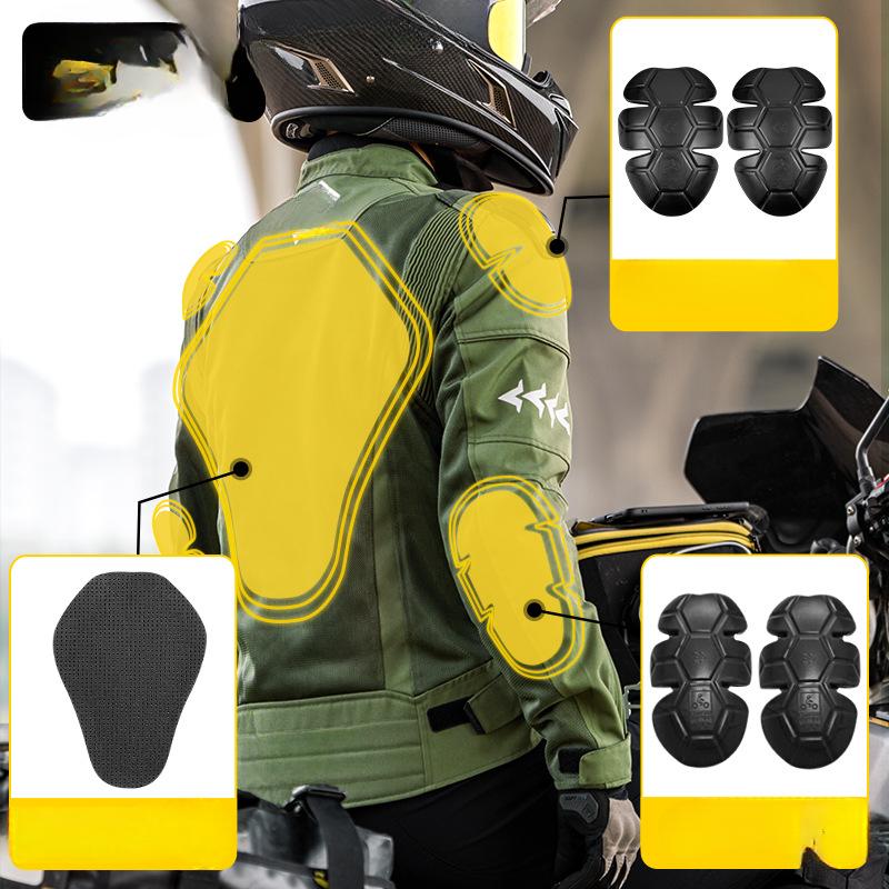 Motorcycle Riding Suits, Road Protection Racing Suits, Summer Breathable Motorcycle Equipment, Men's Jacket Sets