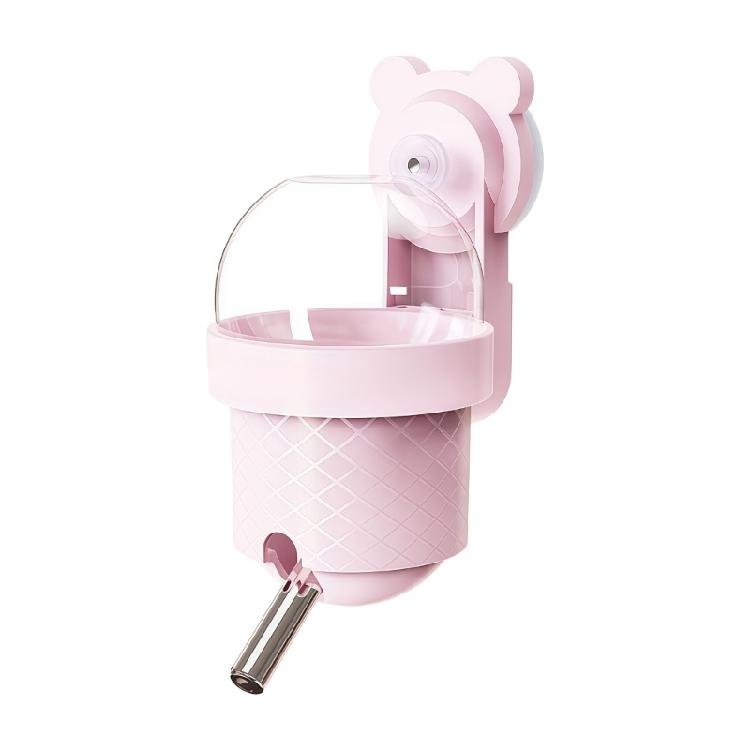 Pet Drinking Fountains Magnetic Automatic Water Drinking Bowl For Dog Rabbit Hamster Pet Water Dispenser розовый