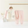 Children's Quilted Warm Underwear Set – Thick 2-Piece for Baby, Spring & Autumn.