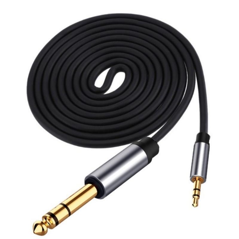 Durability 3.5mm To 6.35mm Audios Cable for Connecting Smartphones Tablets Laptops To Amplifiers for Guitar, Laptop,