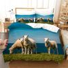 3D Printed Sheep Duvet Cover with Pillow Cover Bedding Set Single Double Twin Full Queen King Size Animal Bed Set Bedroom Decor
