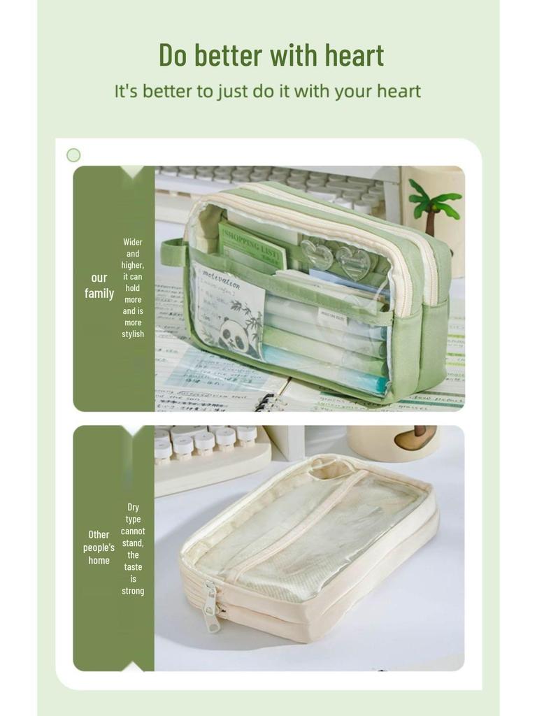 2024 Clear Ita Bag Pencil Case: High-End Korean Stationery Box for Girls