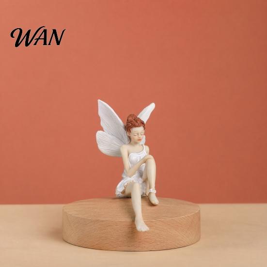Bedroom Decorative Piece Flower Fairy Ornaments, Beautiful And Fine Carving Figurines, Small Figurine Resin Sculpture for Home Patio Balcony