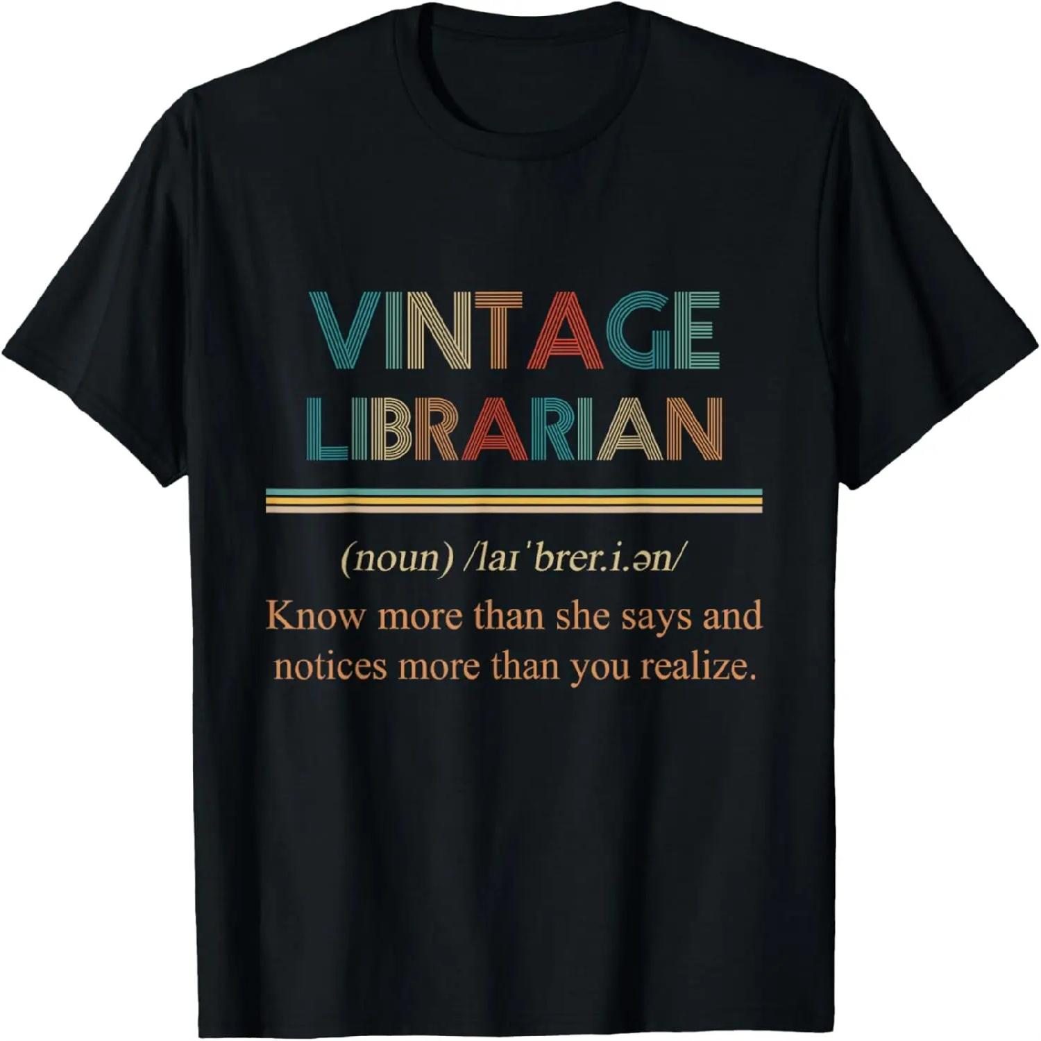 Womans Vintage Librarian Definition Knows More Than She Says T-Shirt XXXXXL разноцветный