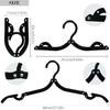 12 PCS Travel Hangers Cruise Ship Essentials Portable Folding Clothes Hangers Travel Accessories Foldable Clothes Drying Rack (Black)