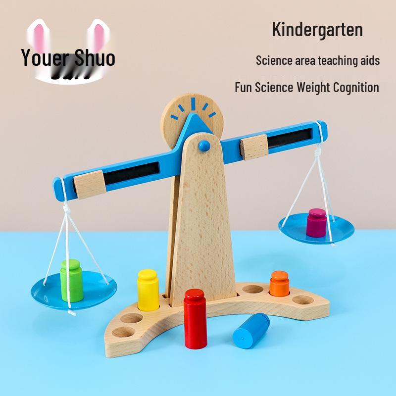 

Wooden Balance Scale for Kindergarten and Middle Class Science and Play Areas