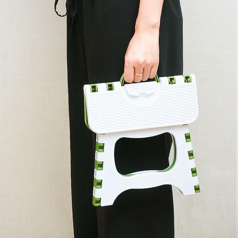 Thickened Bathroom Chair Plastic Step Stool New Folding Small Stool  Household