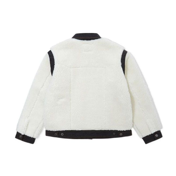 Jachetă Levis FW22 Color Block cu rever, la un singur rând, jachete pentru femei, Alb A5181-0001