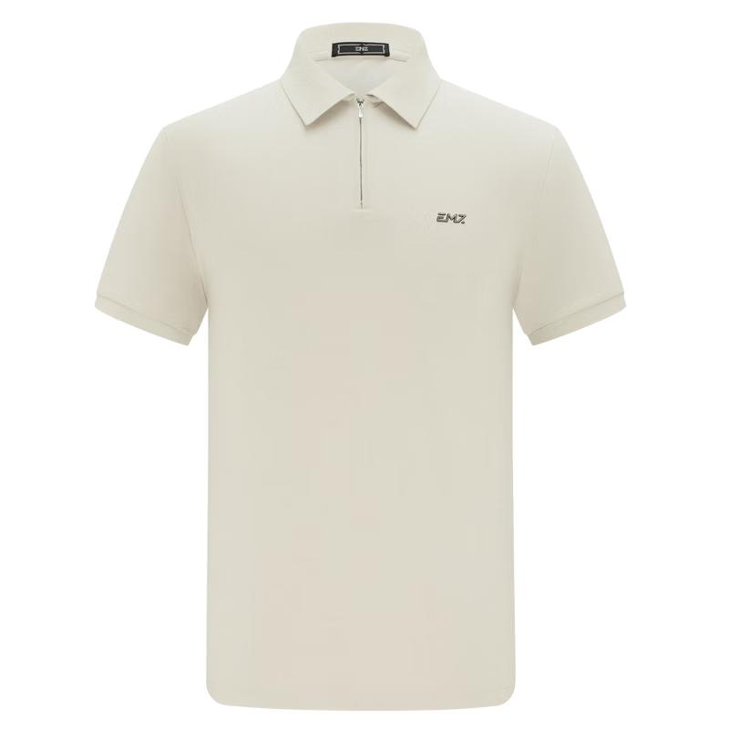 EMZ Ordos Men s Mulberry Silk Blend Short-Sleeve Polo Shirt L