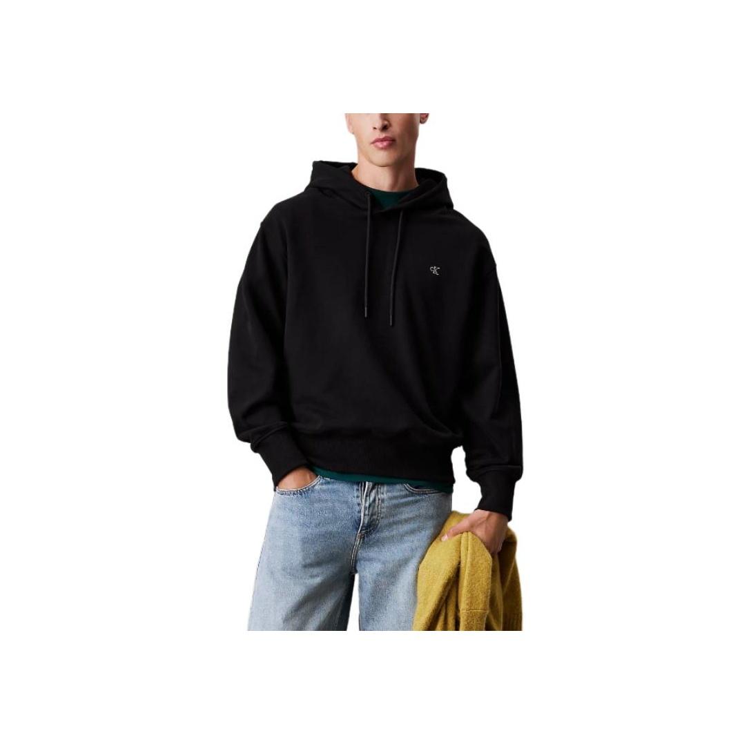 

Calvin Klein Comfortable Hooded Drop Shoulder Long Sleeve Sweatshirt With Letter Embroidery Men Sweatshirt Black J30J326748-BEH XL