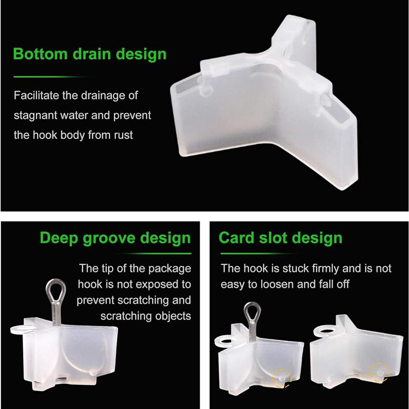 50 ks/lot Odolné ochranné krytky Kryt háčku na ryby Bezpečný trojháček Rybářské vybavení Lehké příslušenství s drážkami Rukávy Nástroje