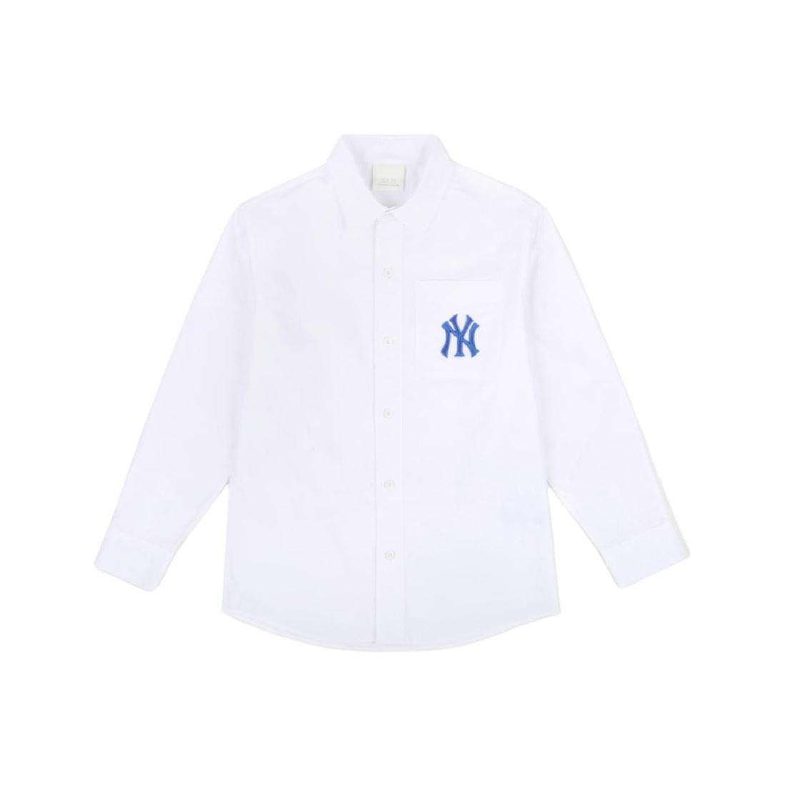 MLB New York Yankees Shirts Unisex White Lapel Moderate Shirt 31WSU2111-50W M