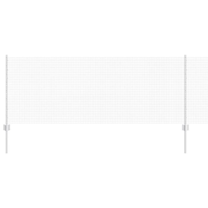 VidaXL Clôture en Fil Soudé avec 11 Poteaux en U Argent 0.8x25 m Acier 3336358