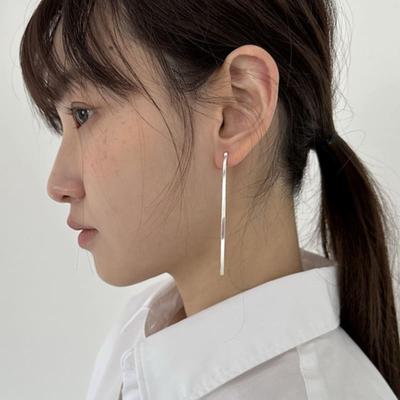 Geegee [silver925] Plat Chain Drop Earring